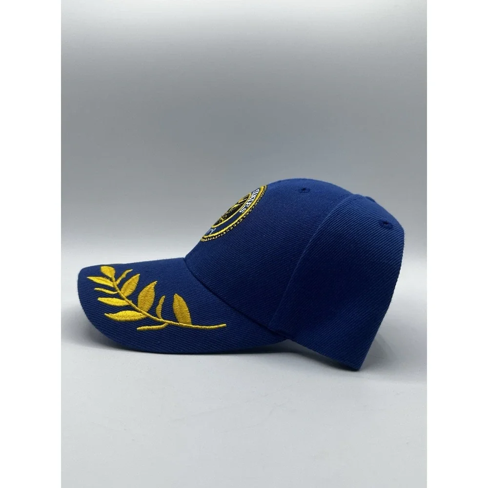 United States Navy Retired Hat Blue Gold Embroidered Veteran Military Cap